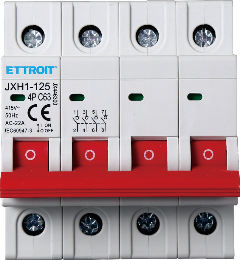 Interruttore Sezionatore 4 Poli 63A 380V-415V - Ettroit JX446300
