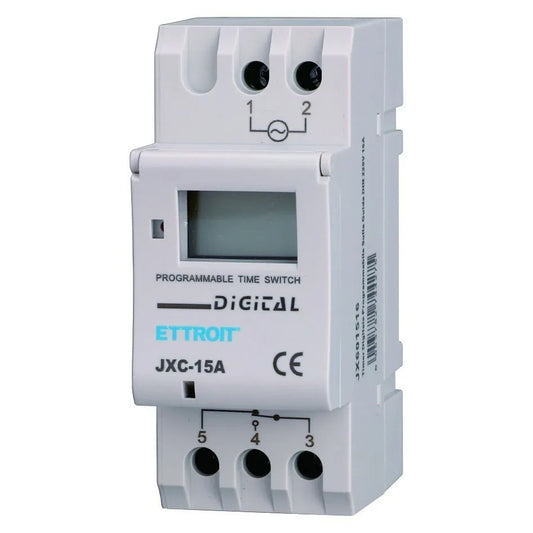 Timer digitale programmabile Luxtec JX601516 per guida DIN