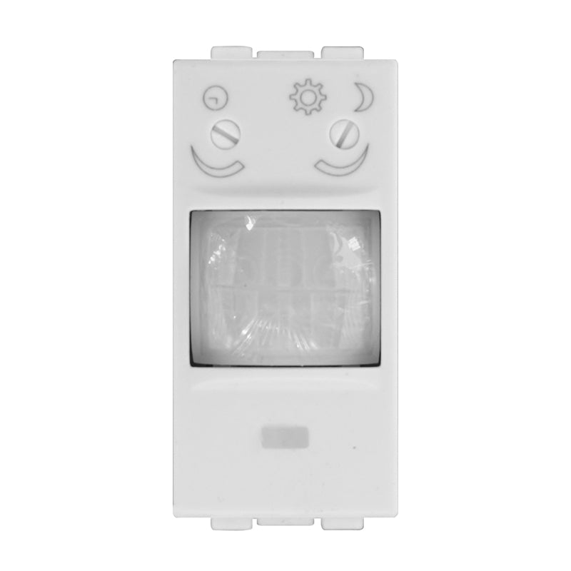 Sensore di Movimento PIR a Infrarossi 1 Modulo – Serie Space Ettroit (LB1800) - Bianco - Compatibile Bticino Livinglight