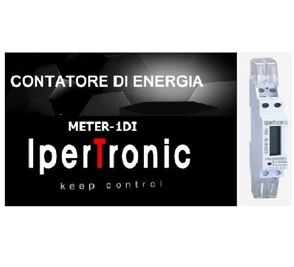 Contatore di Energia Digitale Monofase 1 Modulo DIN 230V 32A - IperTronic METER-1DI