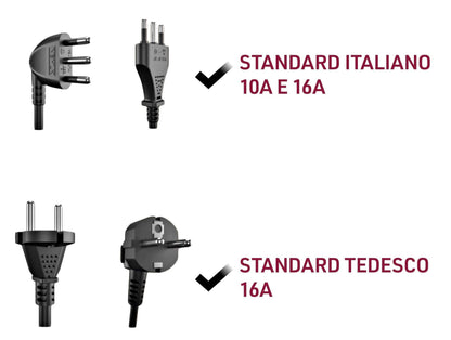 Multipresa da Muro Quadra per Scatola 503 (4 Prese Universali P40) Bianca - Electraline 22105