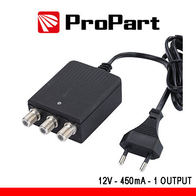 Alimentatore per amplificatori d'antenna TV 12V 450mA 2uscite | propart | PEA12V-4503