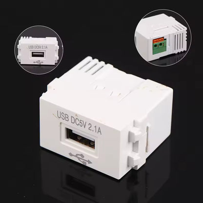  Presa USB da Incasso 2.1A (5V) - Compatta per Scatole 503 e Derivazione