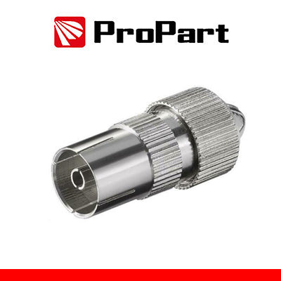 Set 5 Pezzi Presa Antenna TV Maschio 9.5mm - Metallica in Ottone Nichelato - 75 Ohm