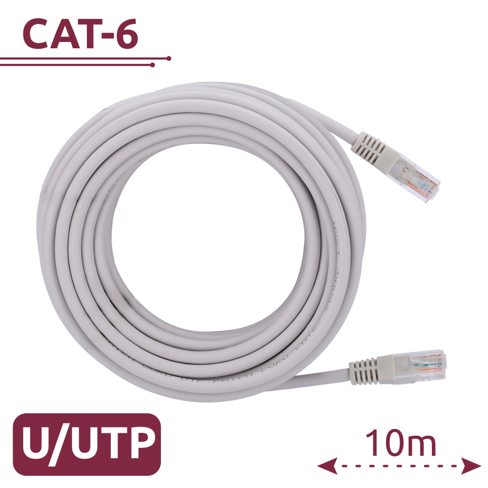 Cavo LAN Patch Ethernet Cat. 6 U/UTP LSZH Bianco - da 30cm a 10mt - Reti Gigabit