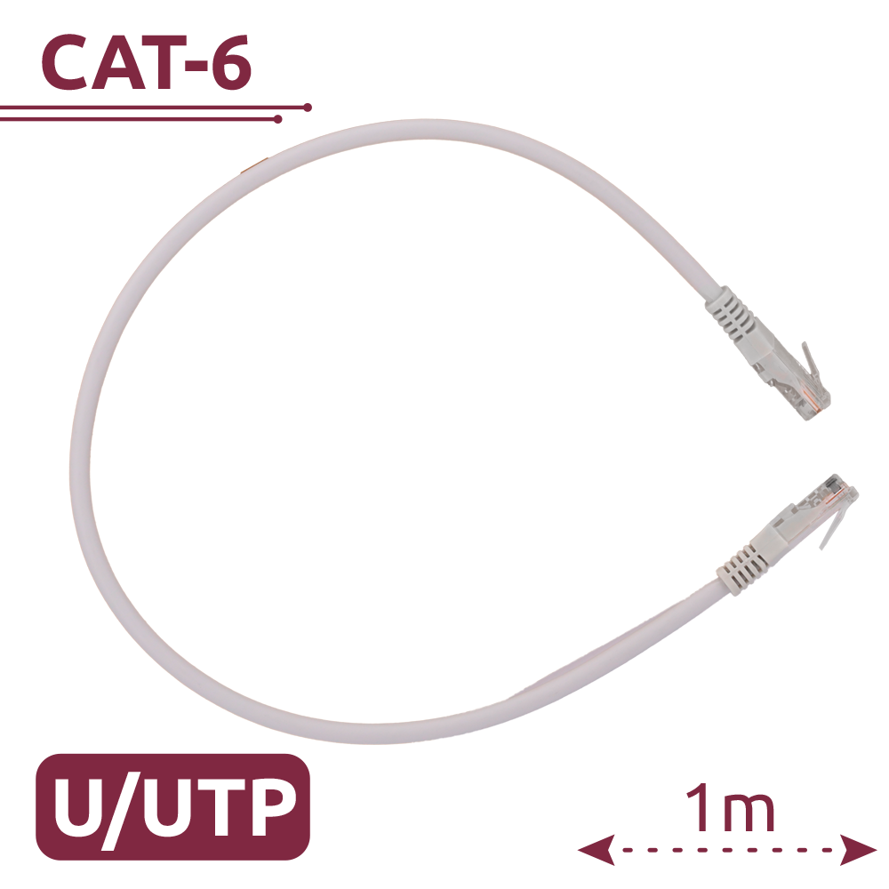 Cavo LAN Patch Ethernet Cat. 6 U/UTP LSZH Bianco - 0.3m - Ideale per Reti Gigabit