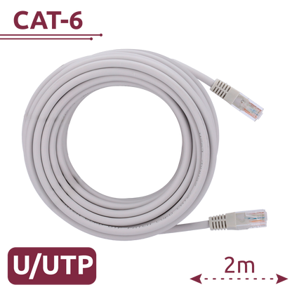 Cavo LAN Patch Ethernet Cat. 6 U/UTP LSZH Bianco - 0.3m - Ideale per Reti Gigabit