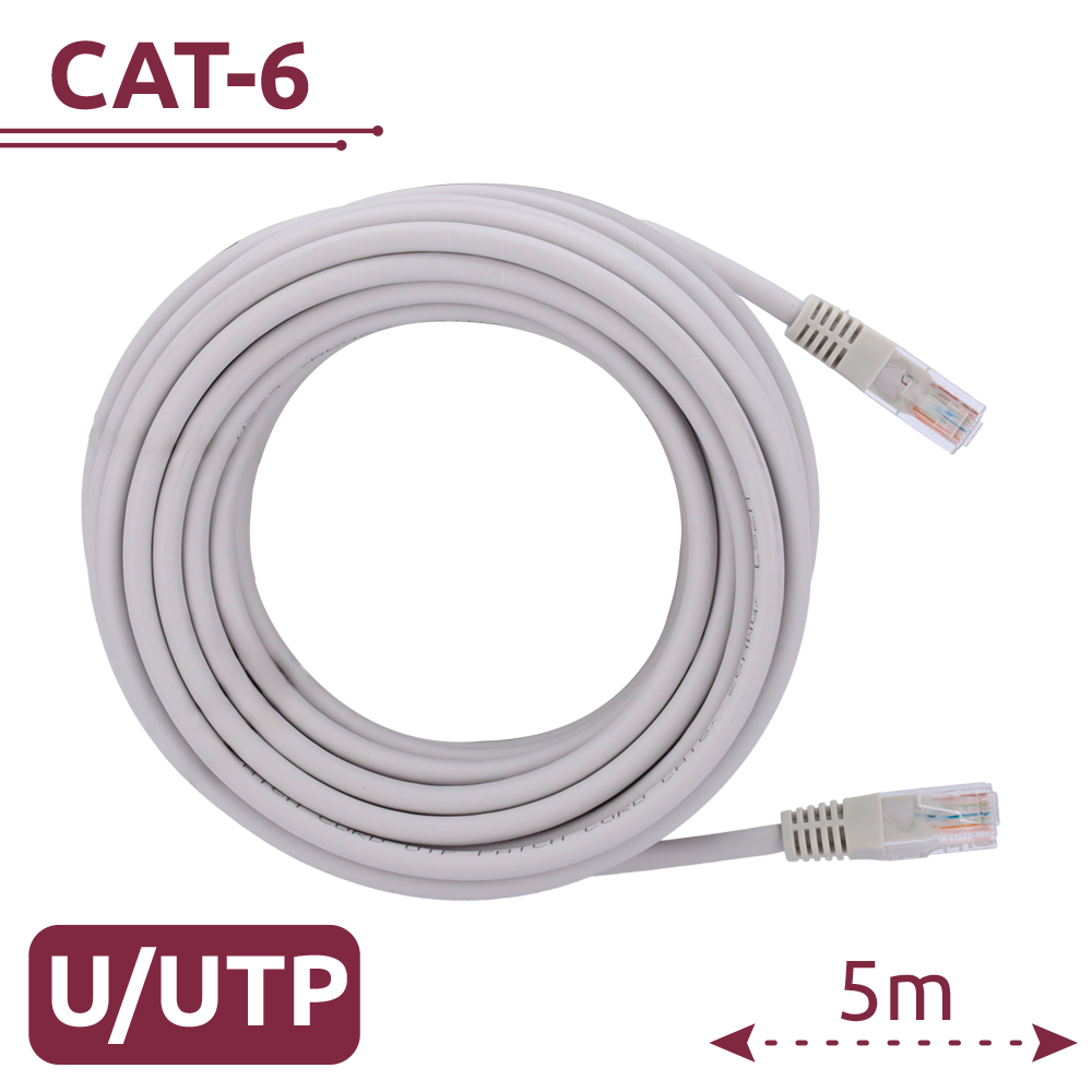 Cavo LAN Patch Ethernet Cat. 6 U/UTP LSZH Bianco - da 30cm a 10mt - Reti Gigabit