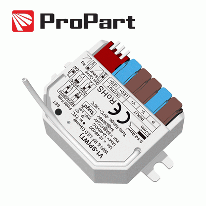 Controller Dimmer LED Monocolore WiFi + RF 12-48V 6A Tuya Smart (Push DIM) - SDVI-SPWT