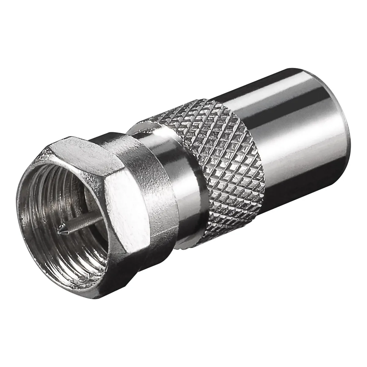 Adattatore F: Spina F – Spina Coassiale con Dado Largo