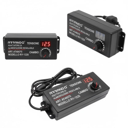Alimentatore Universale Regolabile 3V-24V 3A con Display LED - Arrango AT49070 led-mobile