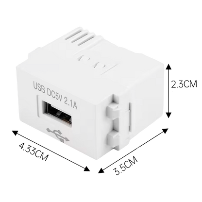  Presa USB da Incasso 2.1A (5V) - Compatta per Scatole 503 e Derivazione
