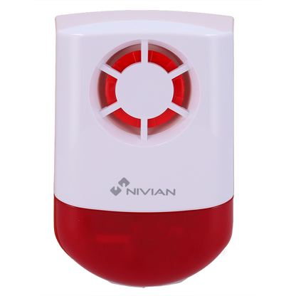 Sirena da Esterno Wireless Nivian Smart - 120 dB - Flash Luminoso e Batteria di Backup
