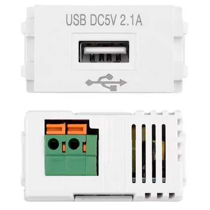  Presa USB da Incasso 2.1A (5V) - Compatta per Scatole 503 e Derivazione