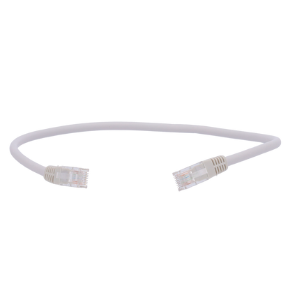 Cavo LAN Patch Ethernet Cat. 6 U/UTP LSZH Bianco - 0.3m - Ideale per Reti Gigabit