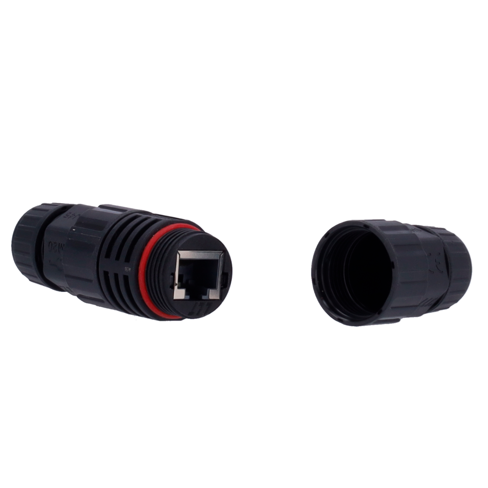 Connettore Pressacavo Impermeabile RJ45 IP68 - Protezione per Telecamere IP - Nero