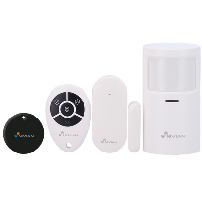 Kit Allarme Wireless WiFi Nivian Smart - Ideale per Casa, Garage, Box e Stanze in Affitto