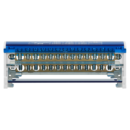 Ripartitore di Distribuzione Bipolare 15 Fori | Morsettiera Professionale OR-LZ-8201/15