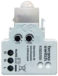 Sensore di Movimento a Infrarossi Tecnoswitch KS022SE - Rilevazione e Risparmio Energetico