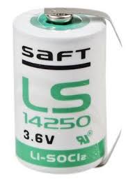 SAFT | LS 14250CNR | BATTERIA AL LITIO LS 14250 1/2 STILO AA CON LAMELLE A SALDARE  - BATTERIA SINGOLA | LS14250