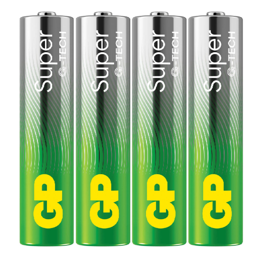 GP Battery | GP151428 | Batteria Super Alcalina 1,5V Mini Stilo AAA / 24A-2U4 / LR03 (Confezione 4 Pezzi)