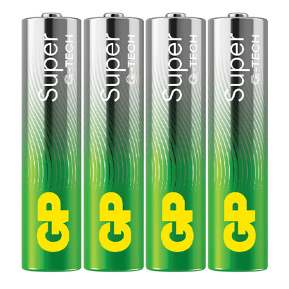 GP Battery | GP151428 | Batteria Super Alcalina 1,5V Mini Stilo AAA / 24A-2U4 / LR03 (Confezione 4 Pezzi)