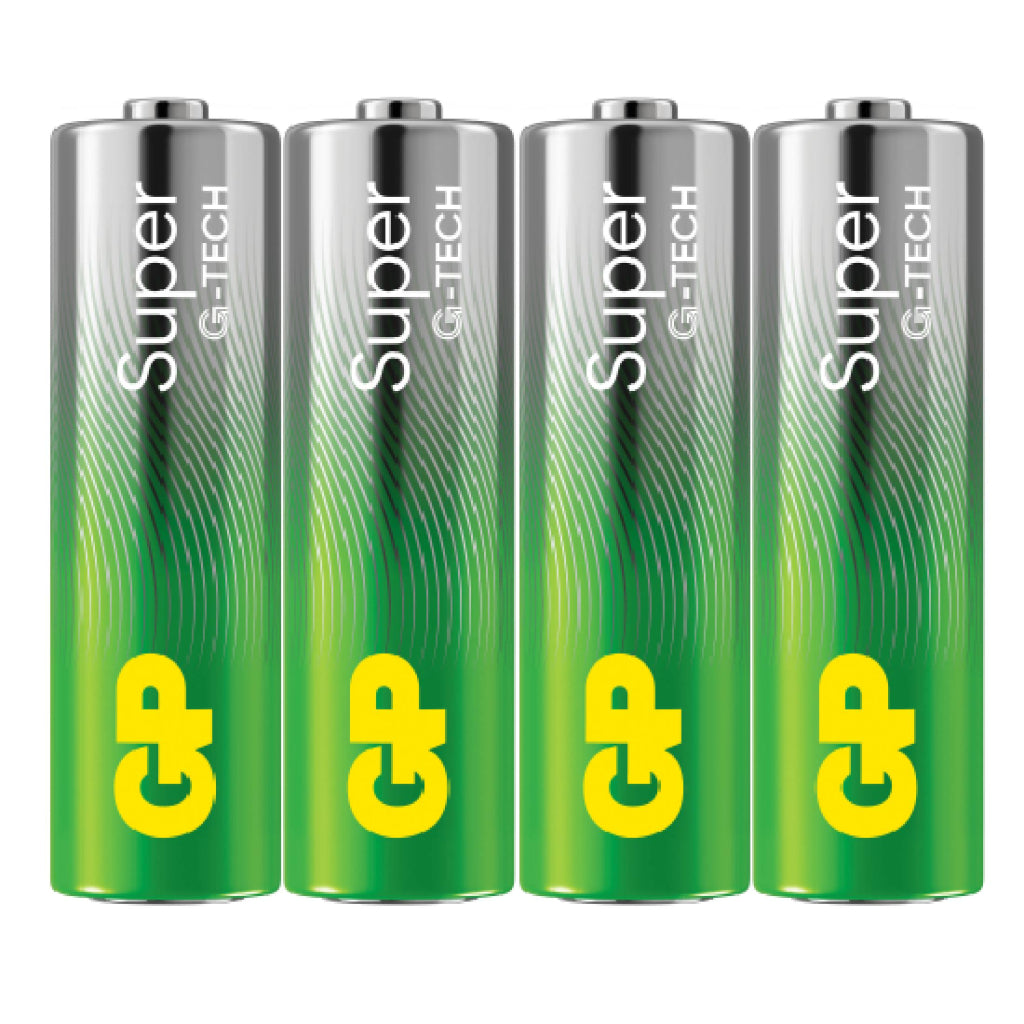 GP Battery | GP151429 | Batteria Super Alcalina 1,5V Stilo AA / 15A-2U4 / LR6 (Confezione 4 Pezzi)