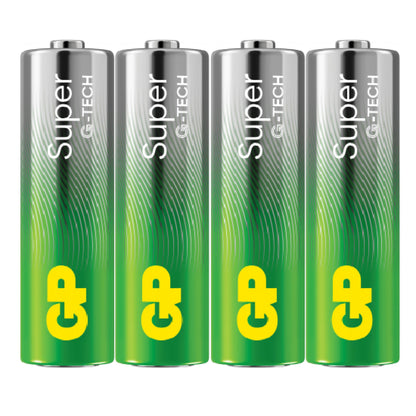 GP Battery | GP151429 | Batteria Super Alcalina 1,5V Stilo AA / 15A-2U4 / LR6 (Confezione 4 Pezzi)