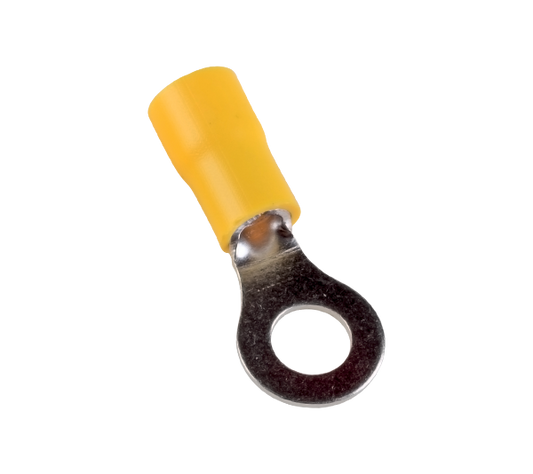 Elmark Terminale Cavo ad Anello (Occhiello) RV 5.5-6/GIALLO - Sezione 4- 6 mm - Foro 6 mm (100 pz.)