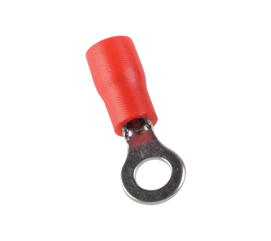 Capocorda a Occhiello Isolato Rosso 1.25-4 – Per Cavi 0.5-1.5mm² - Foro M4 (100 pz.)