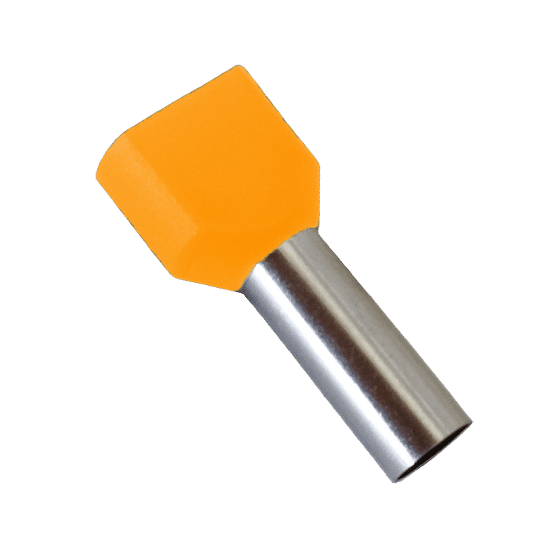ELMARK Terminale Puntalino Isolato a Tubetto - 2X4 mm², Confezione 100 Pz, SKU: 59028TE TЕ4010/ARANCIONE )