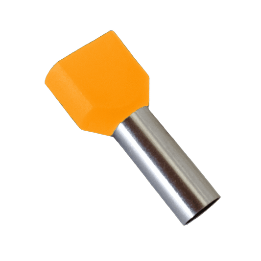 ELMARK Terminale Puntalino Isolato a Tubetto - 2X4 mm², Confezione 100 Pz, SKU: 59028TE TЕ4010/ARANCIONE )
