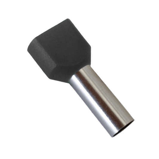 ELMARK Terminale Puntalino Isolato a Tubetto - 2X1,5mm², Confezione 100 Pz, SKU: 59026TE TЕ1508/NERO