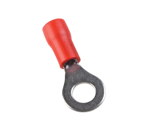 Capocorda a Occhiello Isolato Rosso 1.25-5 – Per Cavi 0.5-1.5mm² - Foro M5 (100 pz.)