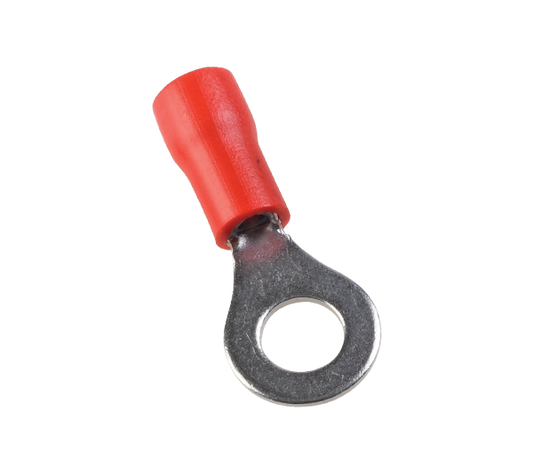 Capocorda a Occhiello Isolato Rosso 1.25-5 – Per Cavi 0.5-1.5mm² - Foro M5 (100 pz.)