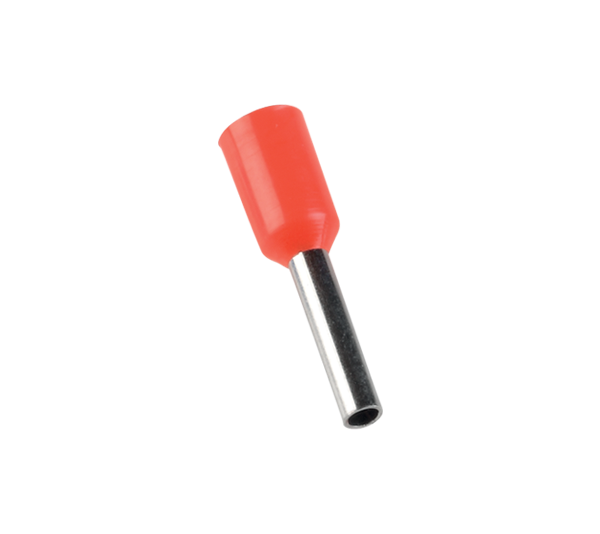 ELMARK Terminale Puntalino Isolato a Tubetto - 1 mm², Confezione 100 Pz, SKU: 59025 1008/ROSSO