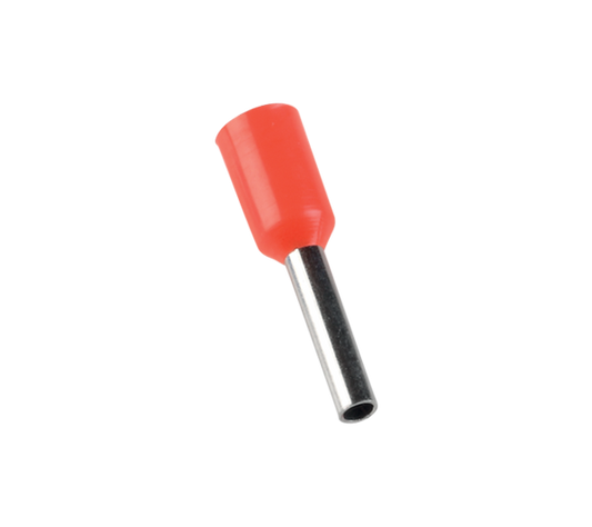 ELMARK Terminale Puntalino Isolato a Tubetto - 1 mm², Confezione 100 Pz, SKU: 59025 1008/ROSSO