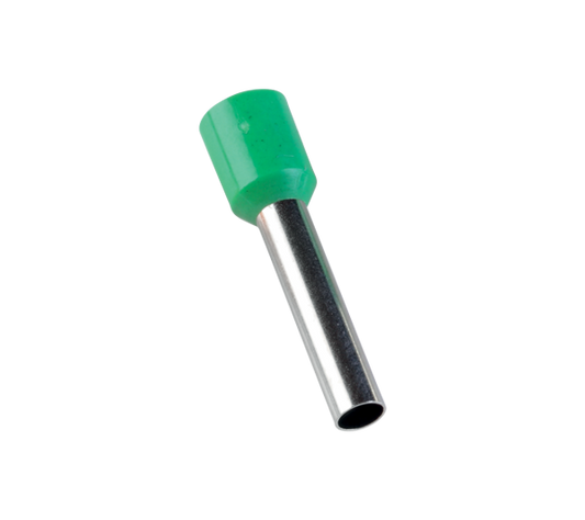 ELMARK Terminale Puntalino Isolato a Tubetto - 6 mm², Confezione 100 Pz, SKU: 59029 6018/VERDE