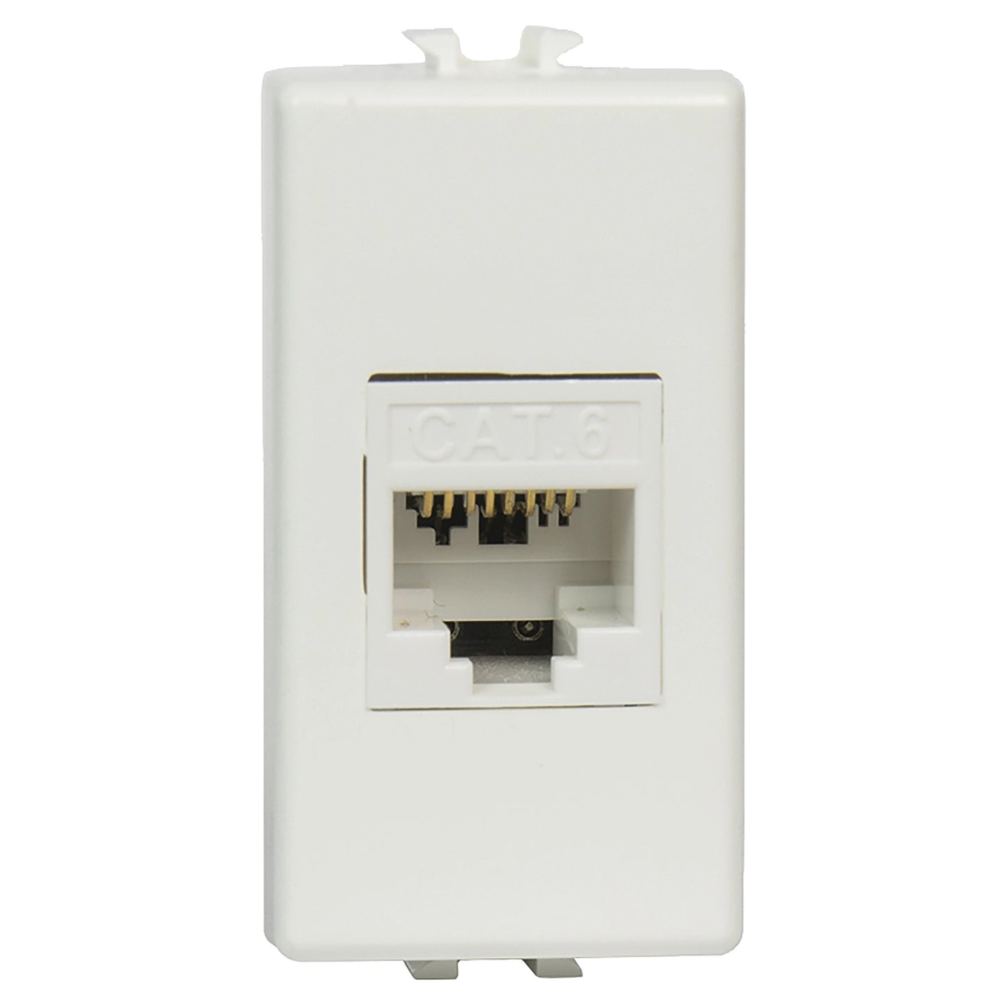 Presa dati   rj45 cat6 utp ethernet compatibile vimar plana  crimpaggio senza utensile