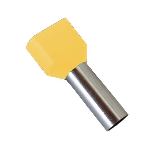 Puntalini / Capicorda a Bussola Doppi 2x16 mm² TE16-14 Giallo (Conf. 100 pz) - ELMARK