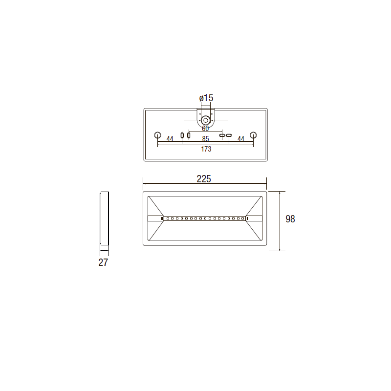 Lampada d'emergenza LED compatta, moderna ORIONE SE 200 lm [Classe di efficienza energetica A++]|RELCOSUD|820028