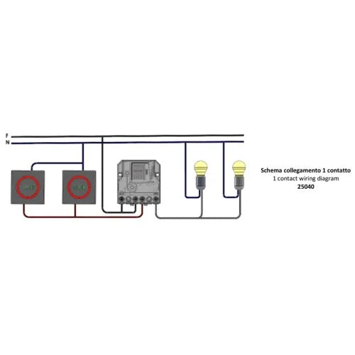 relè passo passo ad impulsi elettromeccanico 1 contatto | zippo  |25040