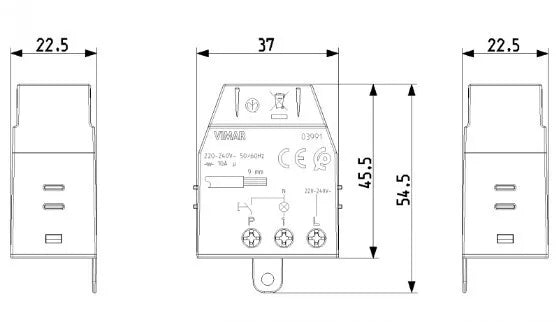 Vimar 03991 Modulo Relè Elettronico Passo-Passo Silenzioso | Per Illuminazione e Automazione