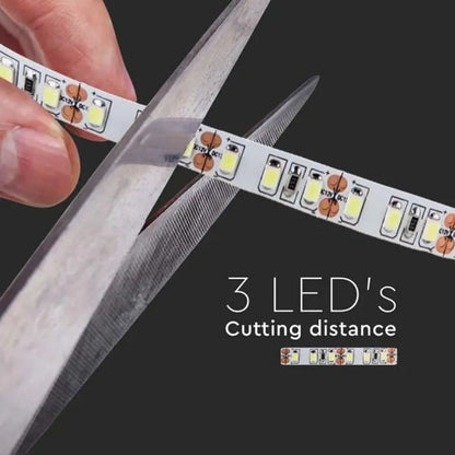 5MT SKU 212597 VT-2835 168 V-TAC Strip LED SMD2835 12W/m  168 LED/m 140LM/W 24V 4000K IP20 10mm