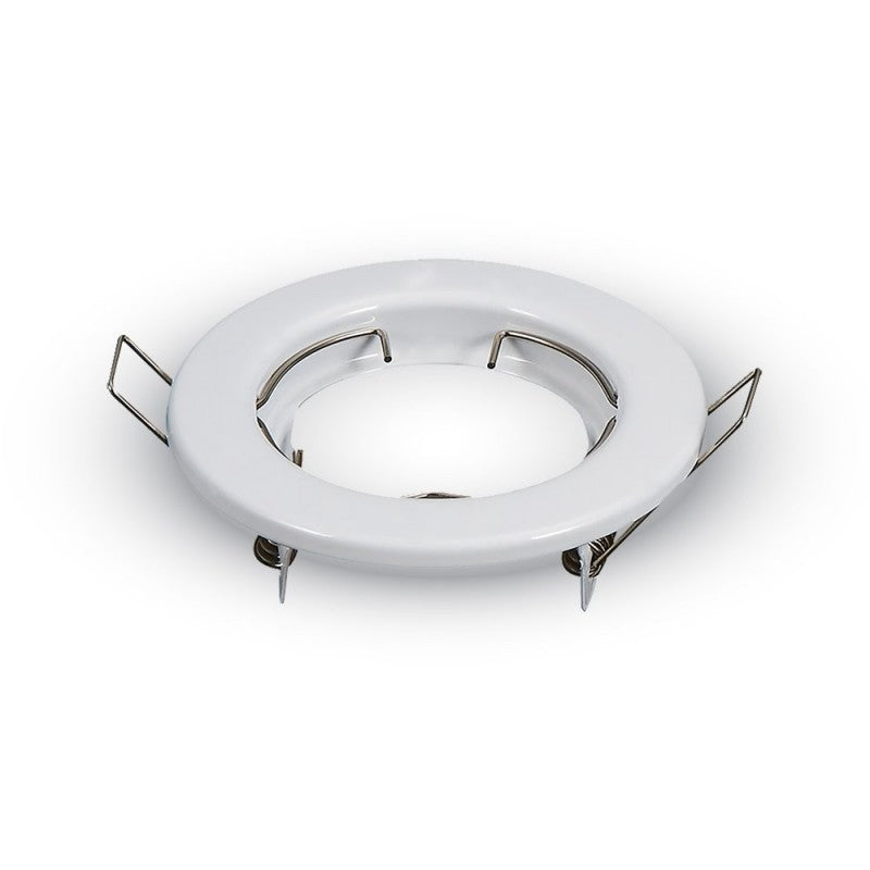 SKU 3584 VT-778-WH V-TAC Portafaretto LED da Incasso Rotondo GU10 e GU5.3 (MR16) Colore Bianco (Box 2 Pezzi)
