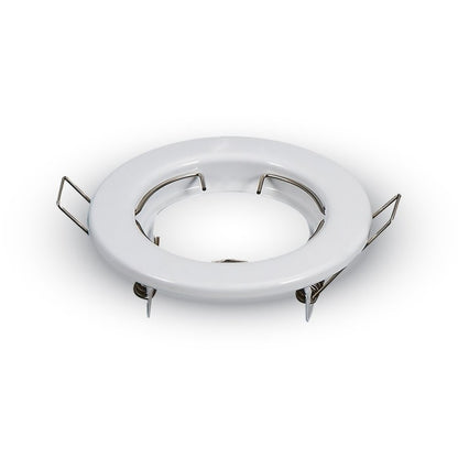 SKU 3584 VT-778-WH V-TAC Portafaretto LED da Incasso Rotondo GU10 e GU5.3 (MR16) Colore Bianco (Box 2 Pezzi)