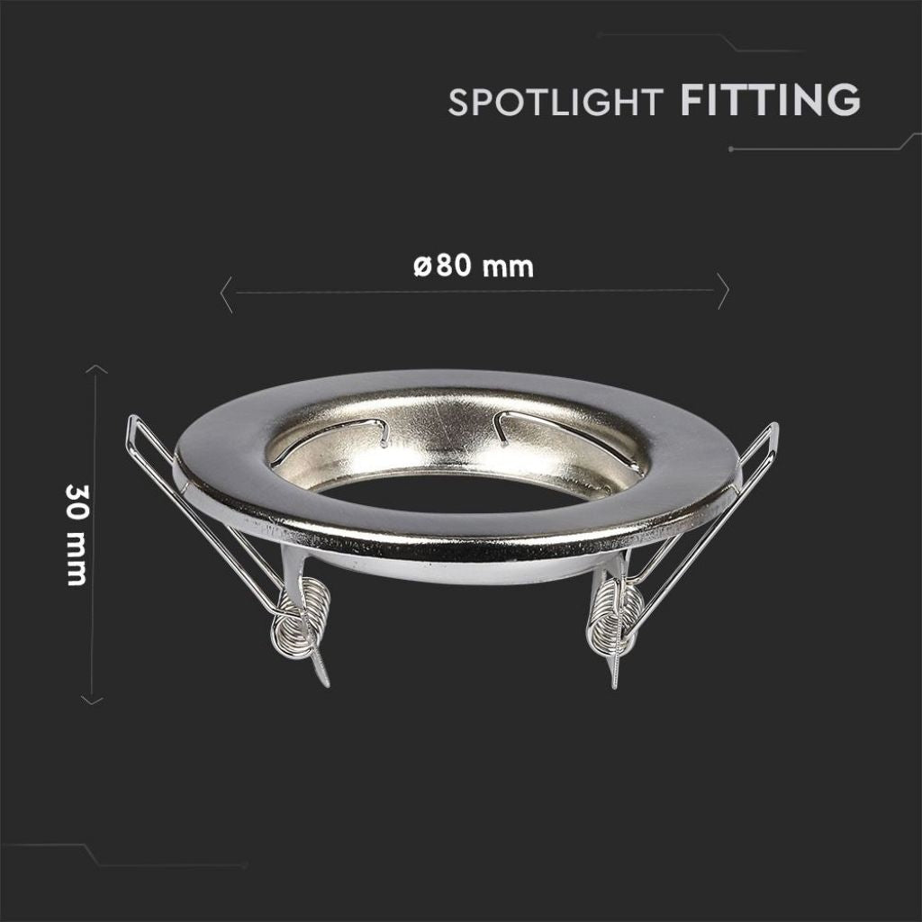 V-TAC VT-778 (2 PZ) FARETTI INCASSO FISSI ROTONDI  PER LAMPADINE GU10 E GU5.3 - SKU 3585