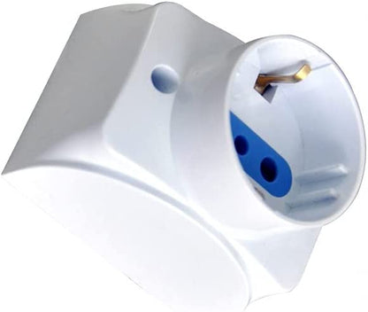 TECHLY 104721 Presa da Muro Italiana/Schuko 16A Bianco salvaspazio