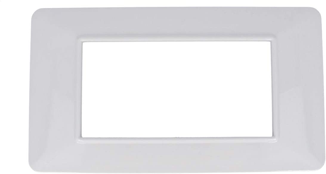 SANDASDON Placca Colore Bianco Compatibile Vimar Plana (4M Da 4 Posti SD78004)