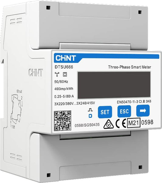 DTSU666 Trifase Contatore Energia Elettrica per Sistemi Solari PV, 3x220-380V 3x240-415V 0.25-5(80) A 50/60hz